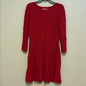J. Howard Red Sweater Knit Dress